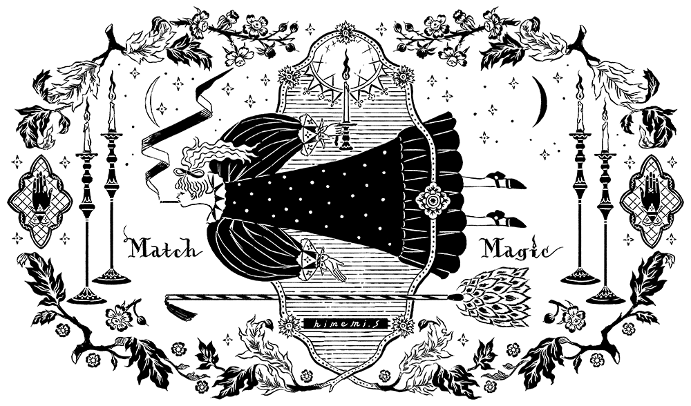 マッチ箱の図案 -マッチの魔女−